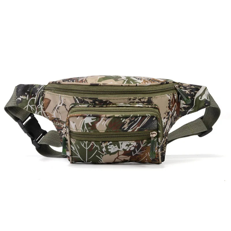 Camouflage Waist Pack Portable Fanny Pack Outdoor Hiking Travel  Waist Bag Camo Fishing Waist Pack for Daily Life Cycling