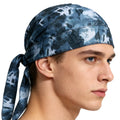 Stretchable Breathable Wave Cap Camo Tie Dye Durag Headwrap for Men Women with Long Tail for Sport Streetwear OEM ODM Pirate Cap