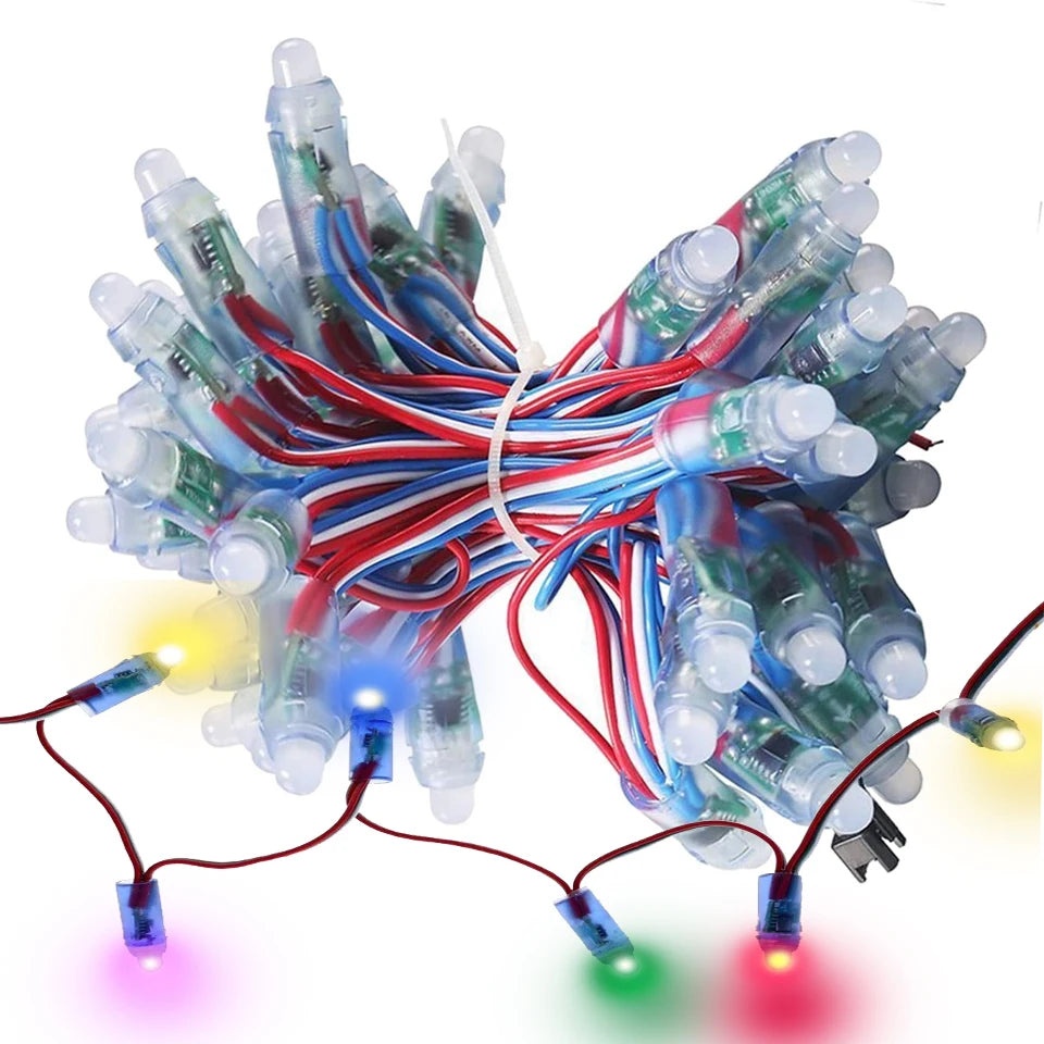 50pcs Digital Pixel Light  String  12mm WS2811 2811 IC RGB LED Lighting Module IP68 5V Holiday / Christmas / Festival