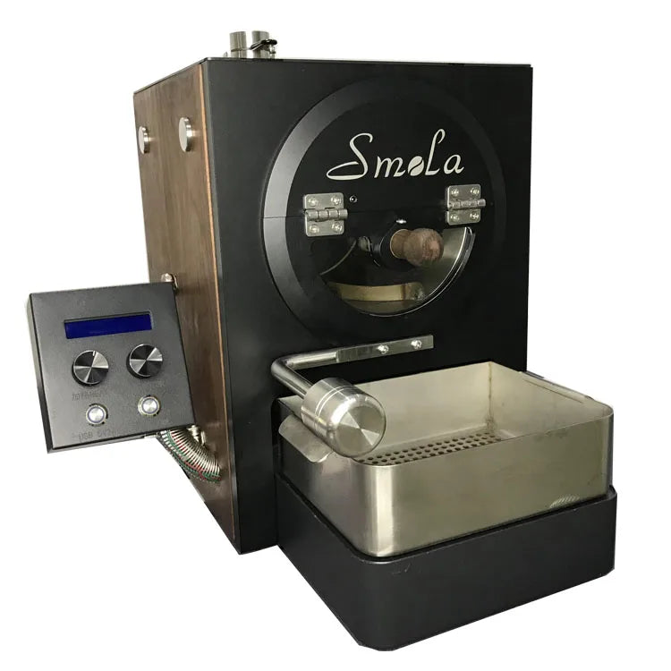 Electric Automatic 100-600g Stainless Steel Coffee Roaster Machine Direct Fire Heating Digital Temperature Control