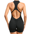Custom Women's Sports Bodysuit Breathable Bodycon Shorts Jumpsuit Mock Neck Backless Design Scrunch Romper Tummy MegaBDM