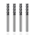 AZZKOR 4F Endmills Color-Ring Diamond Coating Tungsten Steel Graphite Specific Milling Cutter Tools for CNC