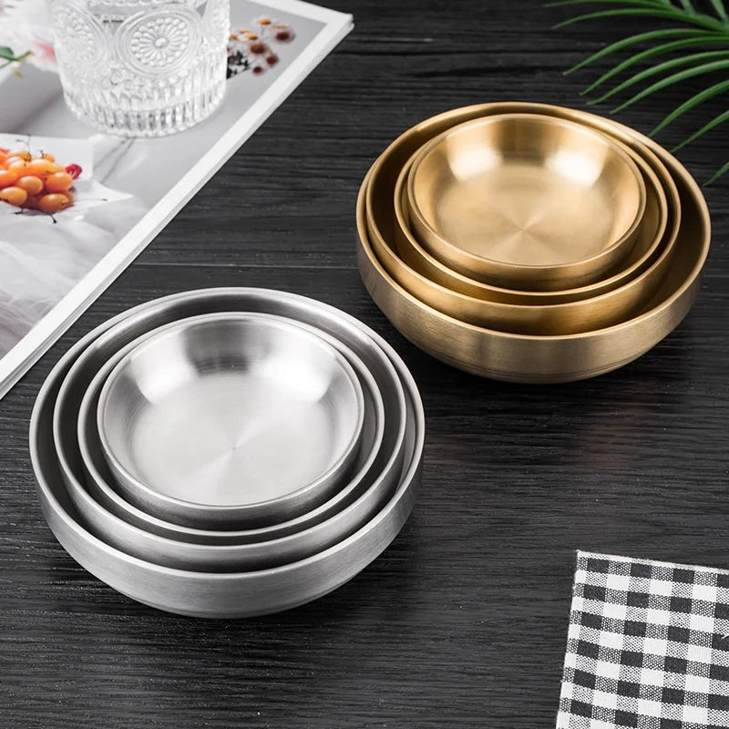 Stainless Steel Small Sauce Dish Kitchen Sushi Vinegar Soy Sauce Plate Home Tableware Food Seasoning Tray