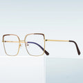 Square Optical Glasses Frame Blue Light Blocking Metal Eyeglasses Frame for Women Logo Custom Eyewear