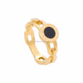 Classic Plated Gold Moissanite Jewelry Fashion Design Turkish Women Stainless Steel Finger Rings Girls