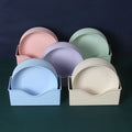 Food Grade New Trend Wheat Straw Baby Dishes Plate Eco Natural Plant Biodegrade Wheat Straw Plastic Dinnerware Sets