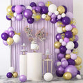 129pcs Purple  White Balloon Garland Kit Arch for Wedding Birthday Party Decoration Baby Bridal Shower Balloons Garland  Globos
