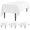 Reador Wholesale 60x102 Inch Polyester White Rectangle Party Wedding Table Cloth Tablecloth for Events