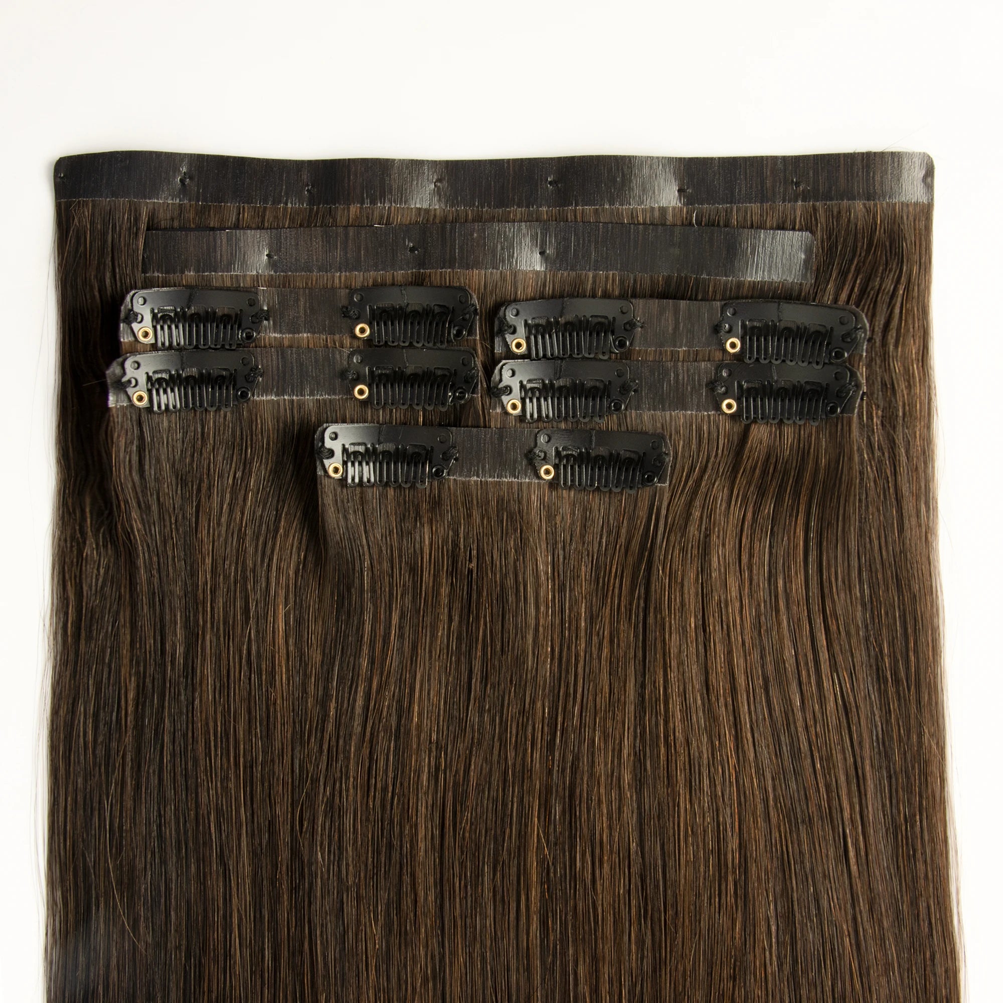 Salon Quality 100% Human Hair Clip in Russian Long Double Drawn One Donor Cuticle PU Invisible Seamless Clip in Hair Extension