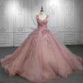 Jancember 5691 Pink Lace Glitter Flower Evening Party Quinceanera Dresses