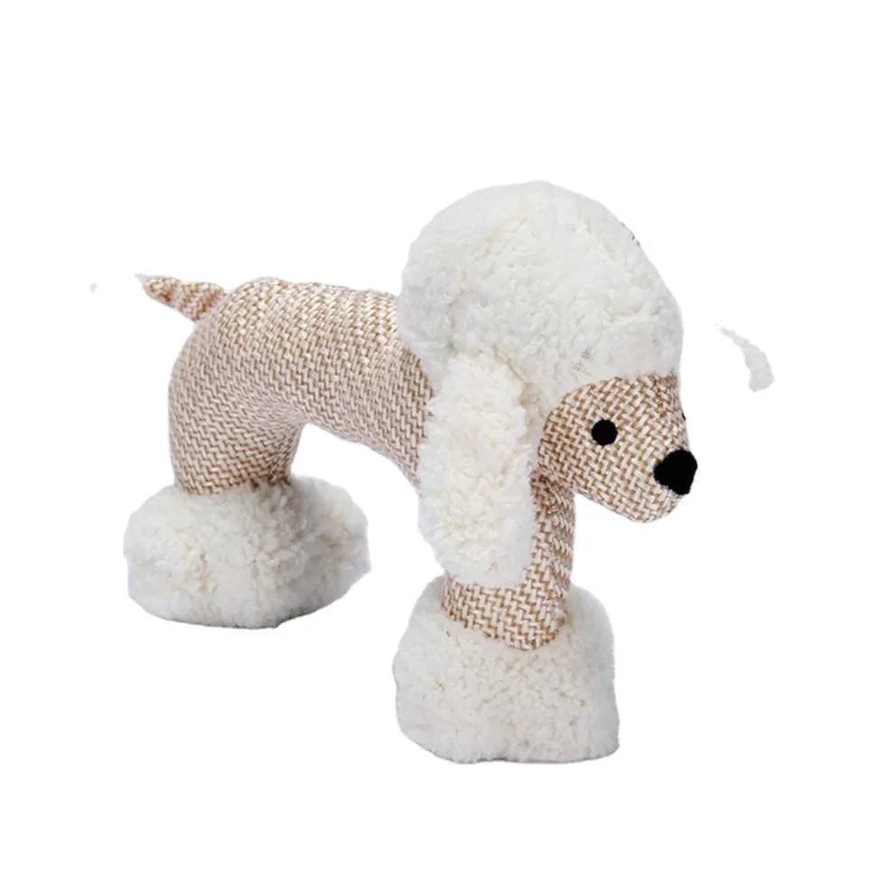 Wholesale Hot Sale Lovely White Pet Sheep Stuffed Pet Plush Dog Squeaky Toy Best Interactive Toy Pets