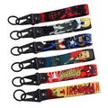 300 Designs Anime Logo Leather Eagle Beak Keychain Accessories Marveled Hero Spiderman Motorcycle Eagle Beak Wrist Keychains