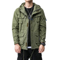 Yali Manufacturer Mens Clothing Jacket Cargo Jacket Custom Green Vintage Multi Pocket  Jacket for Men