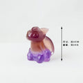 HZ Hand Carved Natural Fluorite Toothless Dragon Carving