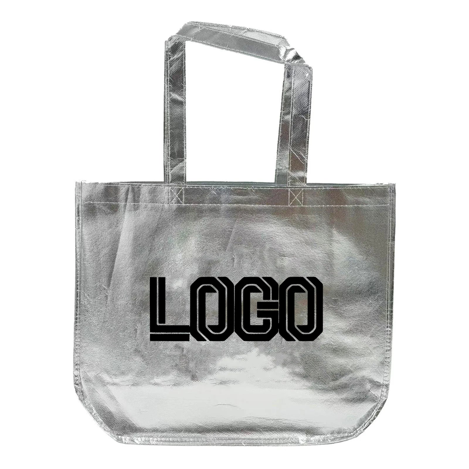 Lemon Eco-Friendly Reusable Non-Woven Tote Shopping Bag Custom Logo PP Laminated Letter Pattern for Supermarket Shopping Gifts