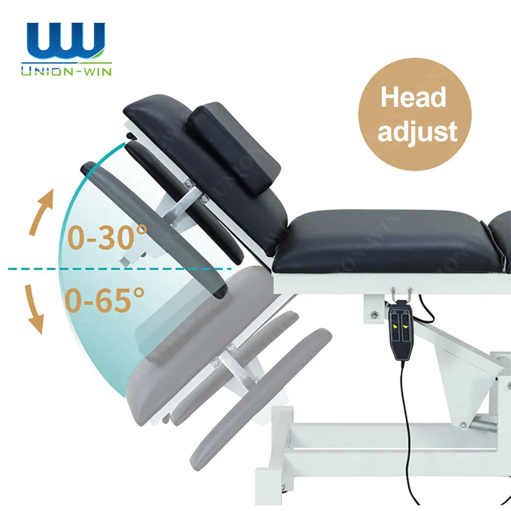 Union Win Electric Lifting Curved Eyelash Bed Lounger Aesthetic Care Massage Table for Eyelash Stretching
