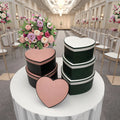 High Quality Heart Set 3 Hugging Bucket Gift Box Factory Sales Customizable Embossed Pattern Heart Flower Box Recycled Materials