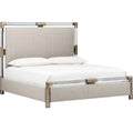 Modern Transparent Acrylic Bedstead with Stainless Steel Frame Customizable Bedroom Bed