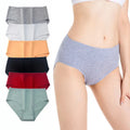 Mid Waist Plus Sizes Seamless Pants Stock Lot Cotton Womens Everyday Underwear Solid Color Ladies Panties Plain Dyed for