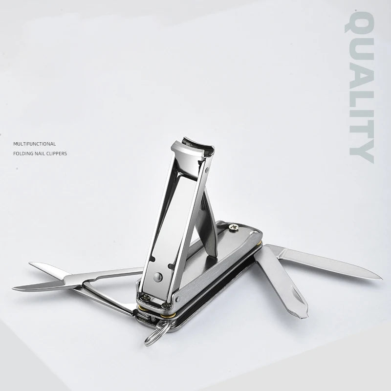 5 in 1 Multifunctional Foldable Nail Clipper Stainless Steel Clipper Set Trimming Cutter Nail Clippers
