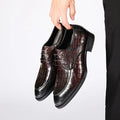 2022 Summer Men Leather Shoes crocodile Pattern Embossed Formal Leather Business Casual Fashion Men Dress Shoes