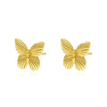 New Arrival Exquisite Temperament Gold Plated Earrings Vintage Fashion Butterfly Stud Earrings for Women