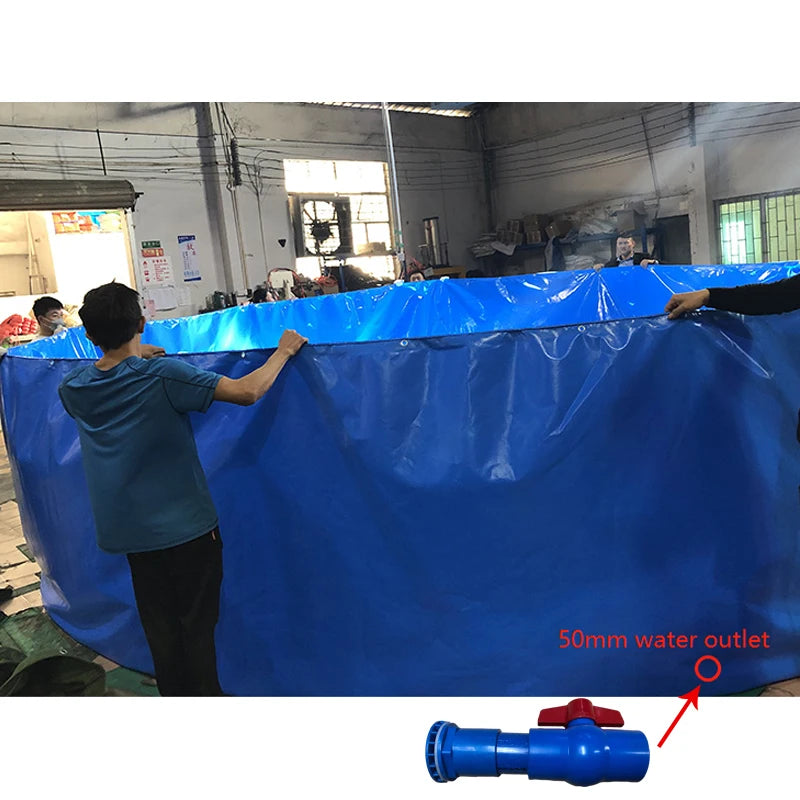 Lvju Aquaculture Tank 10000 Liter Diameter 3.4 X Height 1.2m Pvc Fish Pond Tarpaulin Fish Pond for Tilapia Catfish Shrimp