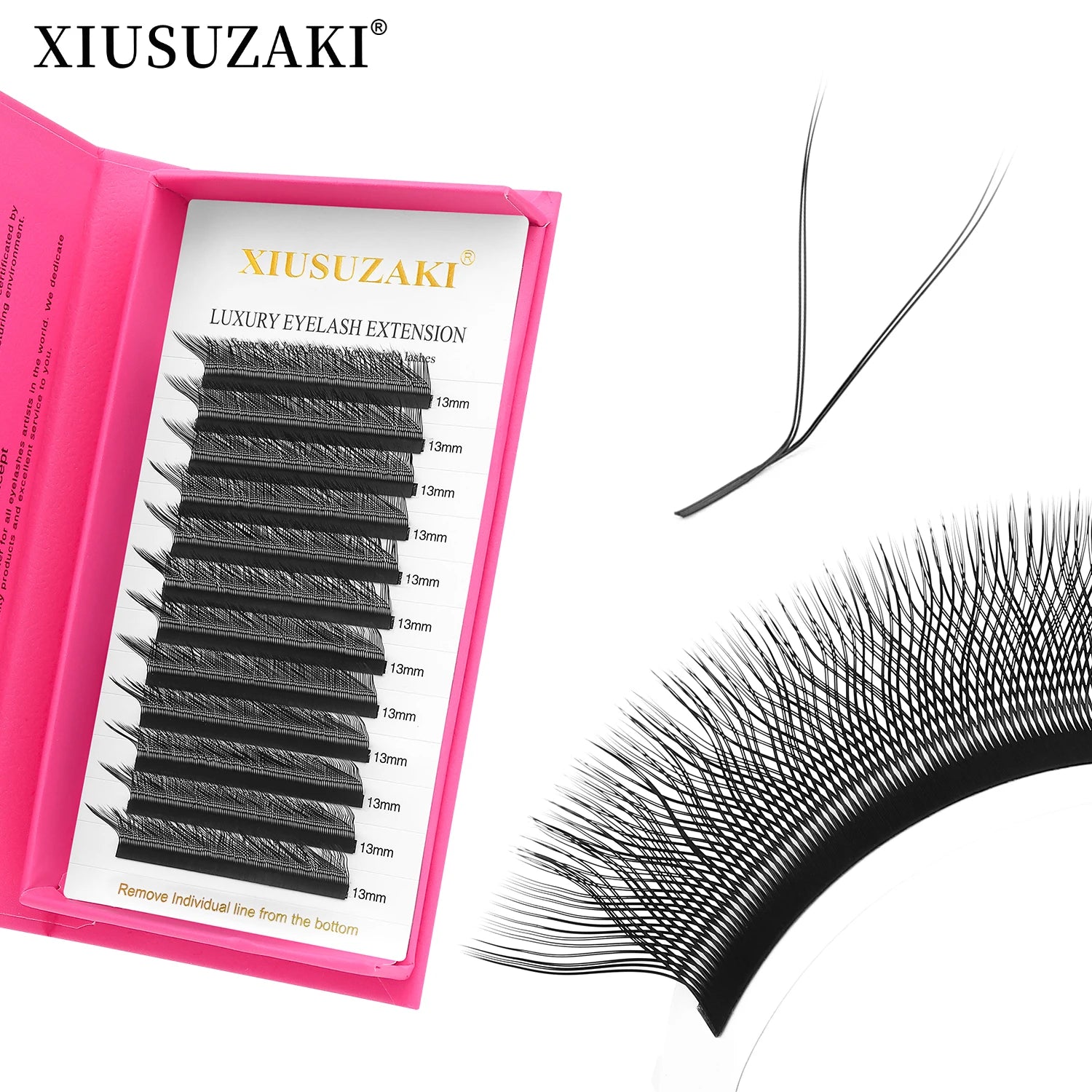 XIUSUZAKI Eyelash Extension Pre Made Fan Clover Eyelash Extension OEM Private Label L/LU/M Curl YY Lash Extension