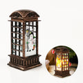 4.7\" Indoor LED Metal Christmas Night Light Ornaments Snow Globe New Year Candle LED Storm Lantern Battery Party Xmas Gift