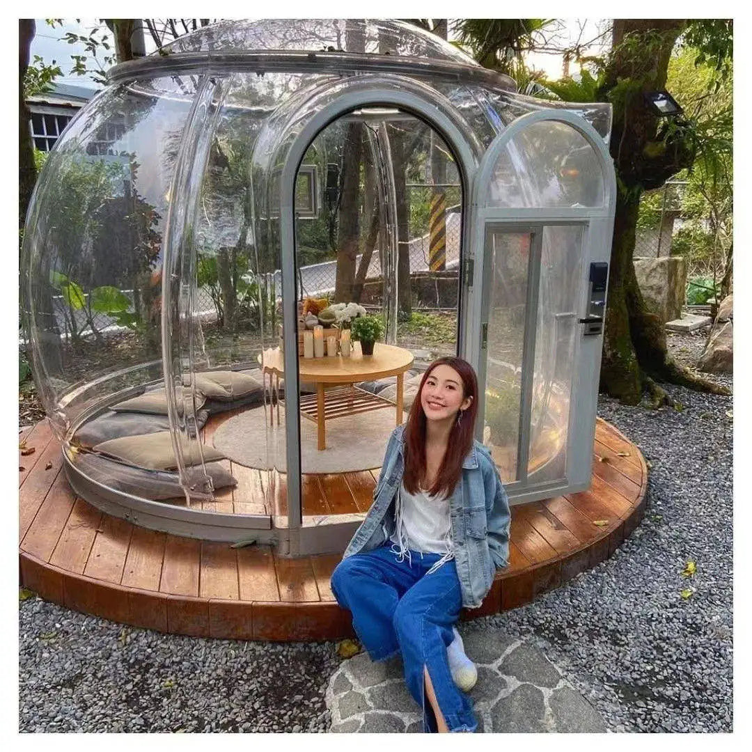 Full House Polycarbonate Dome Room Transparent Aluminium Starry Clear Outdoor Pavilion Tent Trade Show Transparent Bubble House