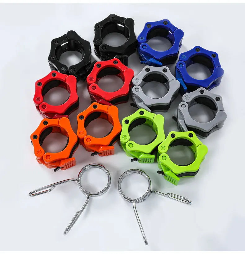 LXYBC-01 50mm Barbell Clips Quick Release Barbell Collar Non Slip Locking Weight Clip Barbell Clamps for Weightlifting Bar