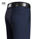 Men's Large Size Pleated Front Anti-Wrinkle High Stretch  Spring Autumn New Business Leisure Non-Ironing Plus Size Design Pants