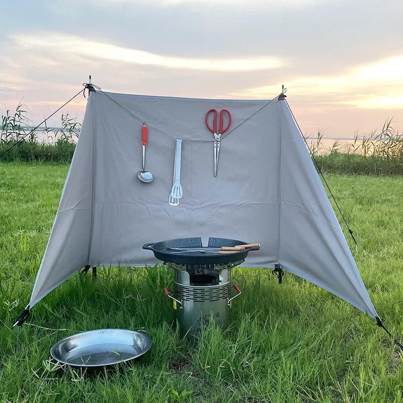 Single Cotton Canvas Tent 1-2 Person Outdoor Foldable Privacy Screen Four Seasons Windscreen for Beach Camping Windbreak Stock