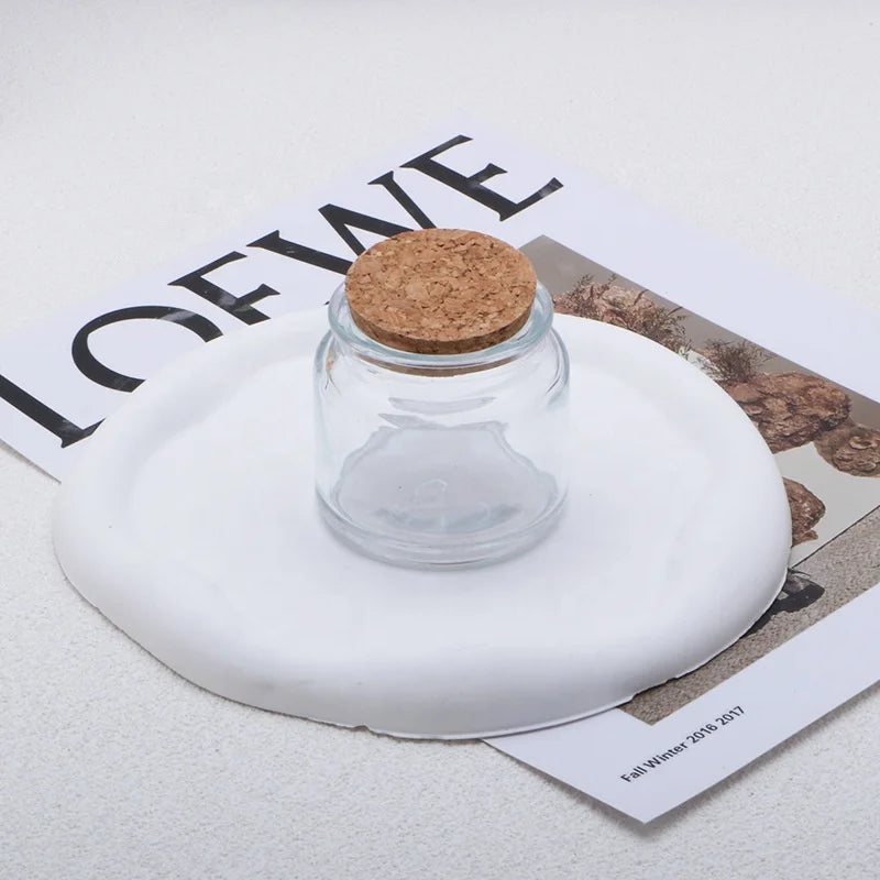 3 Colors Clear Matte Frosted Candle Jar With Screw Metal Lid for Home Decoration