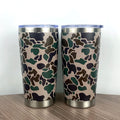 Magnetic Lid Camo Pattern Stainless Steel Tumbler 20oz Double Wall Coffee Cups LOGO Custom Mugs Vasos Termicos Termos Slider Lid