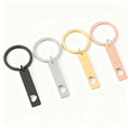 Personalized Engraved Logo Name Words Stainless Steel Metal Keychain Custom Blank Hollow Heart Rectangle Bar Key Chain for Sale