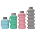 Wholesale Portable Reusable Silicon Collapsible Foldable Water Bottle BPA Free for Sports Boiling Water Applicable