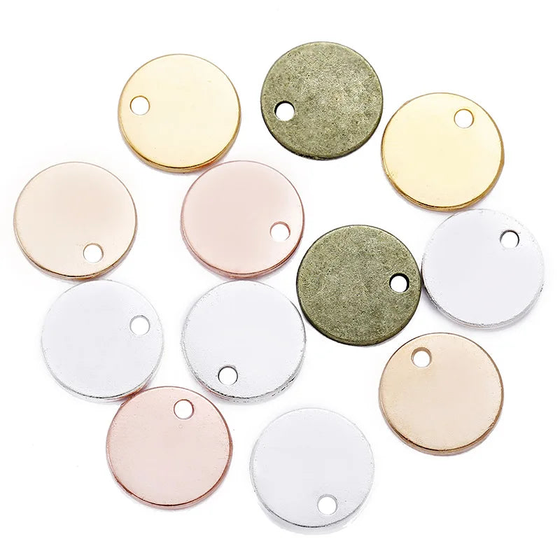 YuenZ 6 Colors Round Charms for Jewelry Making Fashion Earrings Pendants Necklaces Bracelet Accessories DIY 13*13mm B1106