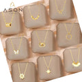 Ason New Custom Trend Fashionable Necklace Stainless Steel Chain 18K Gold Plating Necklaces Pendant Fashion Jewelry for Women