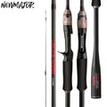 NEWMAJOR 1.8m 2.1m 2.4m ML 2-Section Spinning/Casting Carbon Fishing Rod Slow Action Fiber Pole for Freshwater River Lake Stream