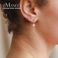 EManco New Freshwater Pearl Dangle Earrings Stainless Steel Chain Earrings Wedding Women's Gift