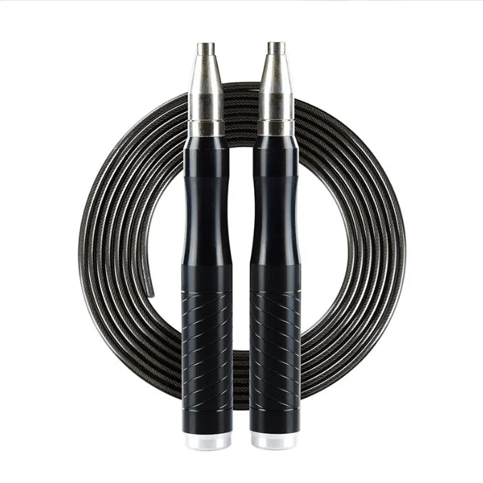 Self-Locking Smart Jump Rope Aluminum Handle Steel Wire Fitness Adjustable Speed PVC Material Skipping Boxing Bearing Training