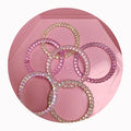 47mm Acrylic AB Clear Focal Frames Round Loop Beads with 2 Hole Acrylic Circle Loop for Keychain Making Beaded Pens DIY