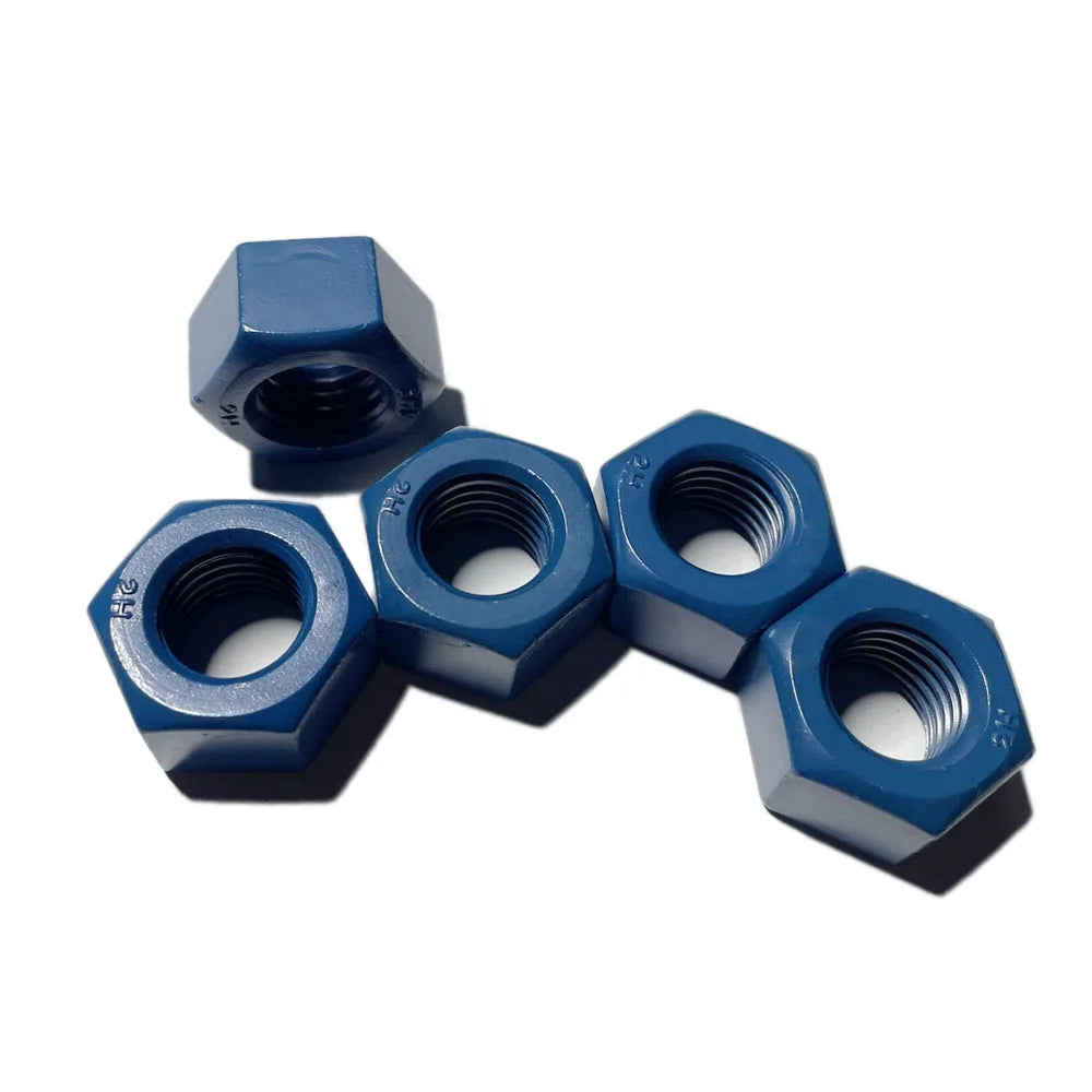 Heavy Duty A194 GR 2H PTFE Hex Nut-Stainless Steel M2-M64 Size Zhuocheng Brand for Heavy Industry Use