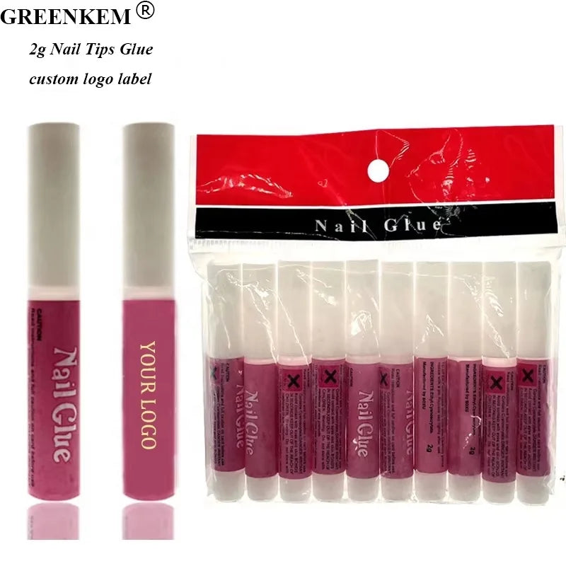 Private Label Professional Customized Fast Drying Glue for Press on Nails Super Solid Sticky Finger Nail Glue for Nail Tips