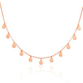 Elegant Design 925 Sterling Silver Necklaces Rose Gold Plated Women Bohemia Round Spot Indian Necklace