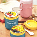 With Spoon Handlehot Sale Reusable Easy to Carry Single Layer Double Layer Large Capacity Insulated Soup Cup With Lid