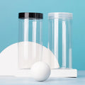 In Stock Unique Luxury 16oz Transparent Round PET Cosmetic Plastic Jars with Lid for Shampoo