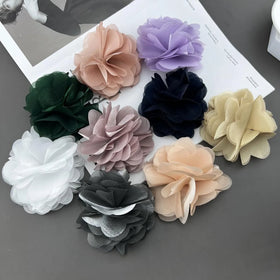 Stylish Simple Multi-layer Brooch Flowers Handmade Accessories Suit Sweater Coat Pin Corsage Flower Brooch