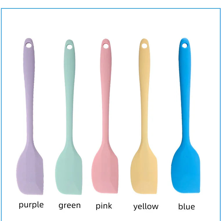 Silicone Spatulas for Baking and Mixing Seamless One-Piece Design Heat Resistant Non-Stick Flexible Scrapers Cake Tools